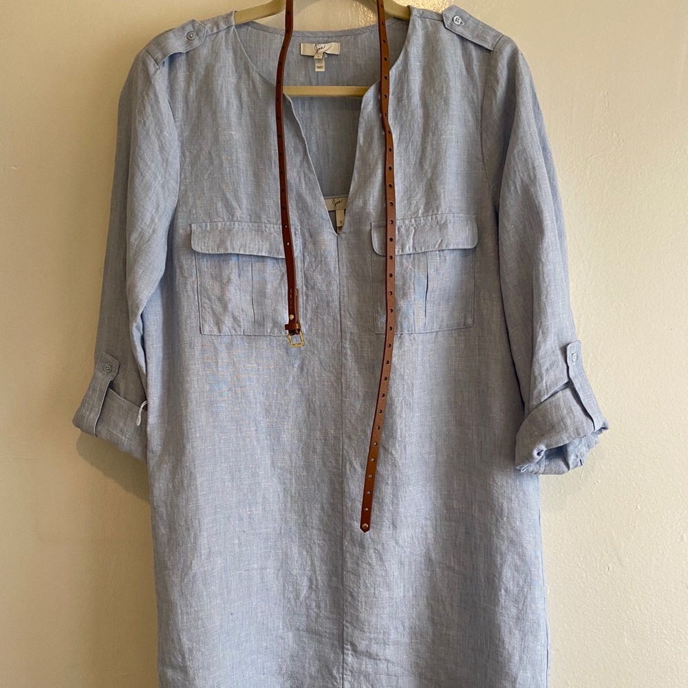 Joie Linen Blue Dress